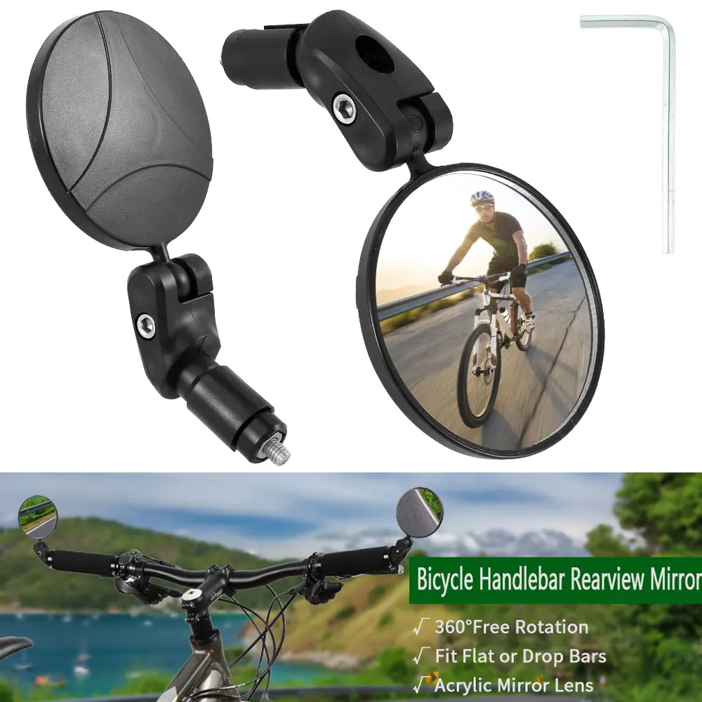 

Universal Bicycle Mirror Rotate Wide-angle Handlebar Rearview Mirror Bike Safety Tool MTB Road Bike Cycling Accessories