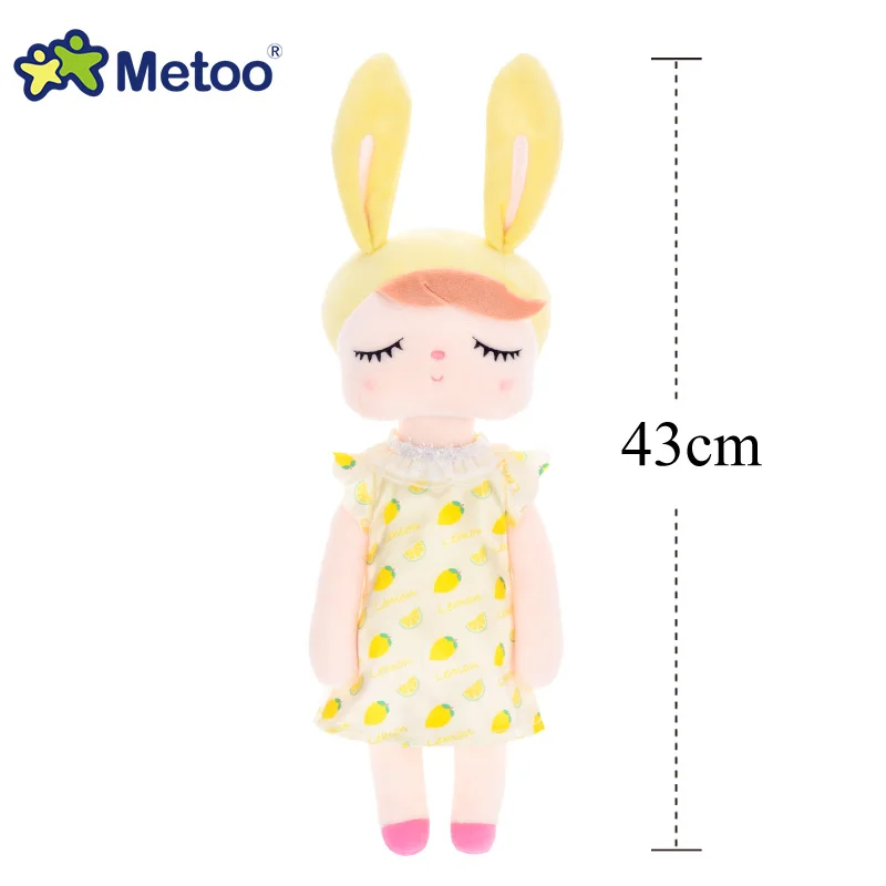 43cm Lemon skirt Metoo кукла Анджела мягкий Игрушечный Кролик мягкие Животные плюшевые игрушки «кролик» Фруктовые Куклы для детей детская одежда для девочек и мальчиков рождественские подарки на день рождения - Цвет: 43cm Lemon skirt