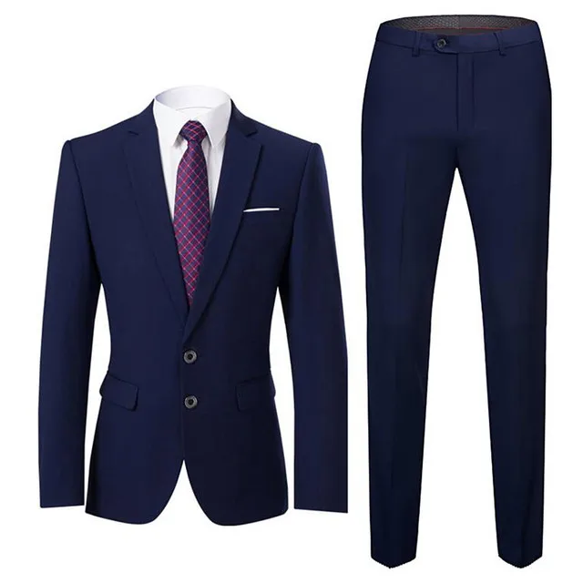 

Costumes Homme Mariage Jacket + Pants Fashion New Men's Casual Boutique Business Dress Wedding Groom Suit Coat Blazers Trousers