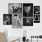 Элегантный черно-белый художественный плакат балерины, модная балерина, винтажная картина для гостиной, спальни, домашний Настенный декор HD0073