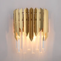 fkl modern wall lights crystal gold creative personality home living room video wall bedroom indoor light fixtures