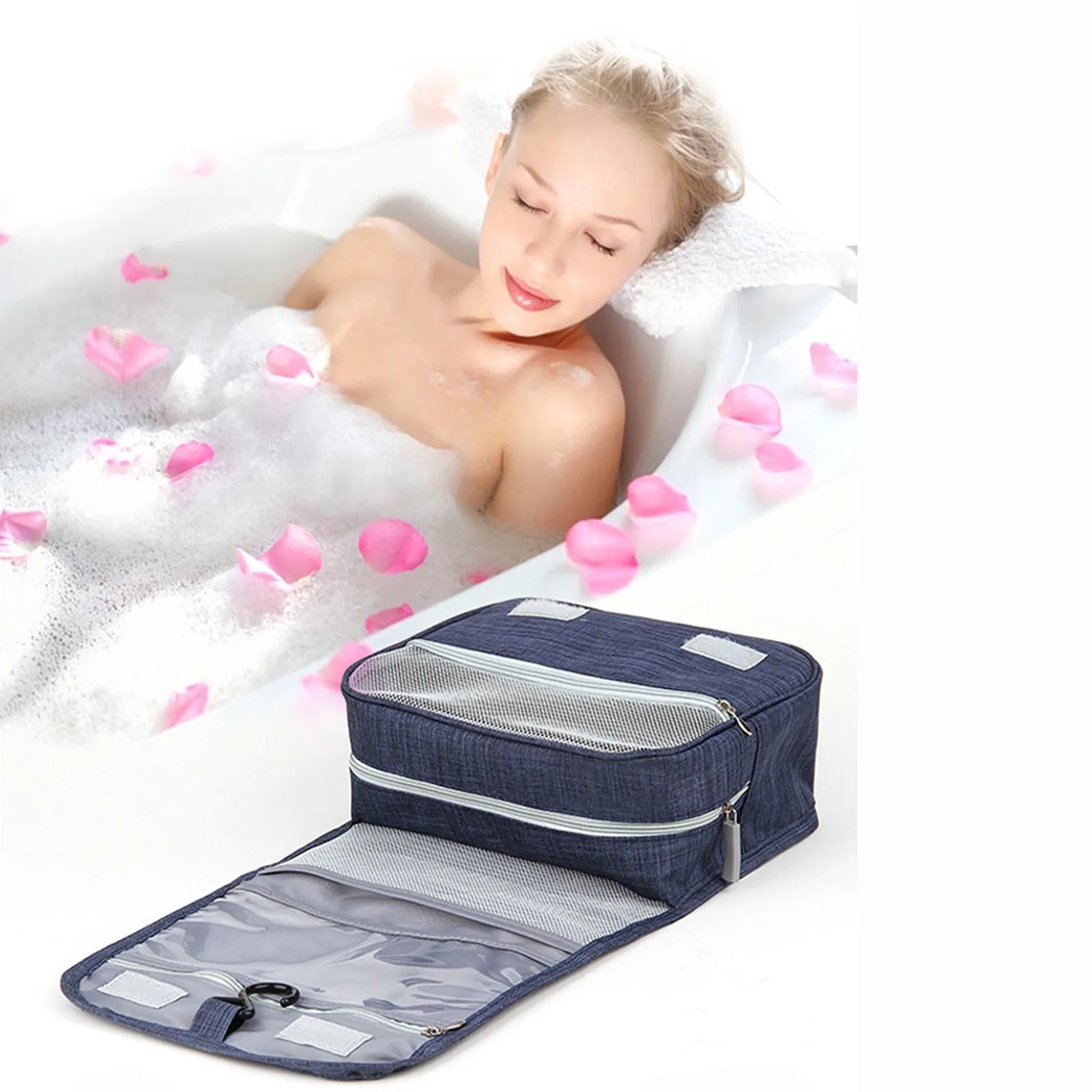 Подвесная сумка для туалетных принадлежностей большой складной подвесной