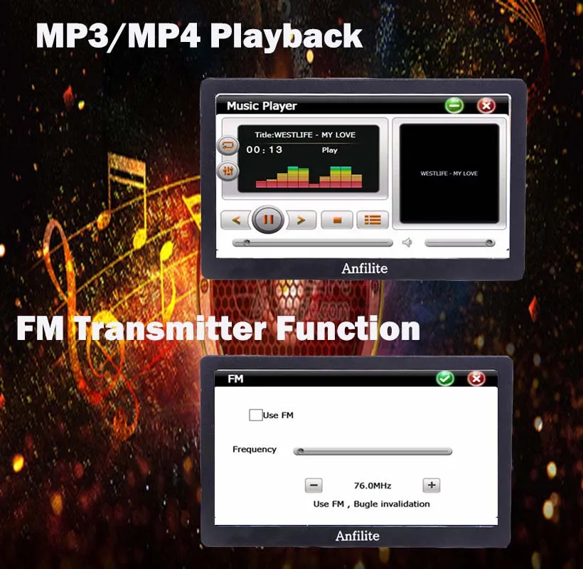 Anfilite " HD Автомобильный gps навигатор FM Bluetooth MP3 Navitel новейшая Европейская карта Sat nav грузовик gps навигаторы автомобильные