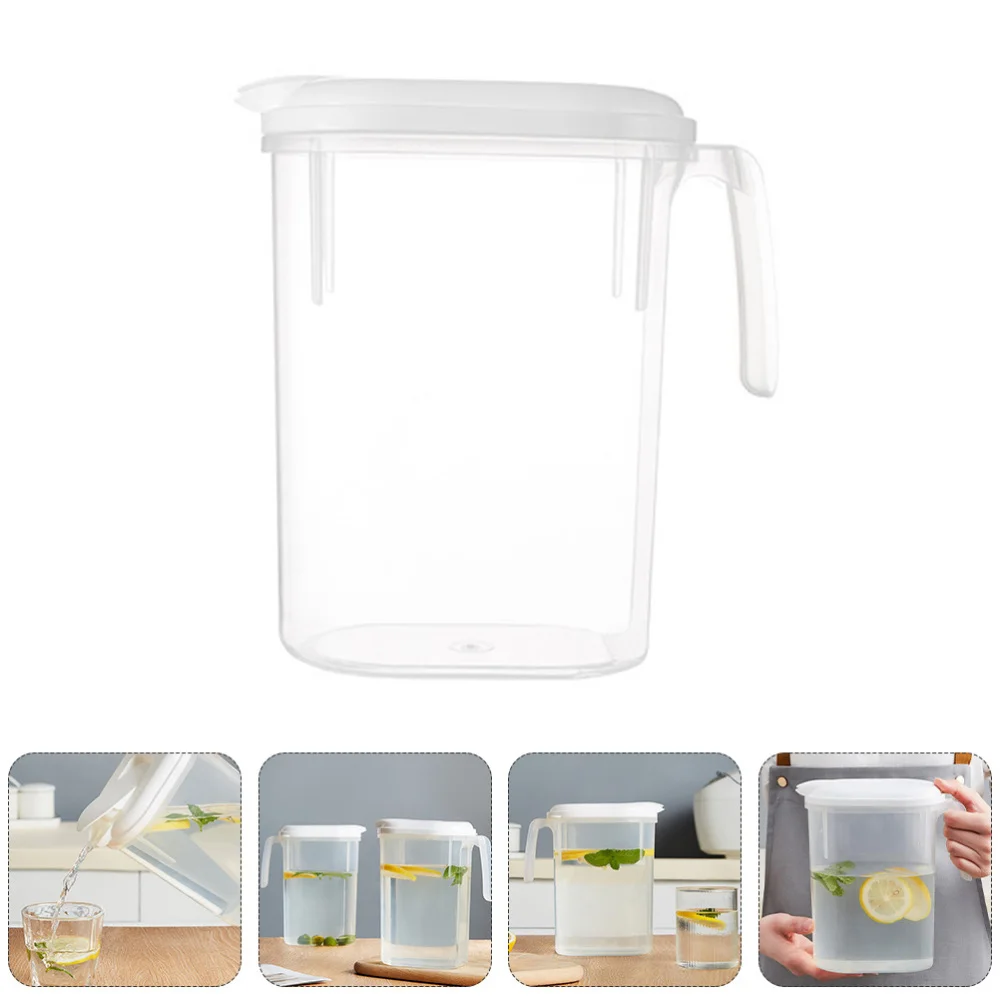 

1pc Household Large Capacity Water Bottle Beverage Kettle Pot (White)