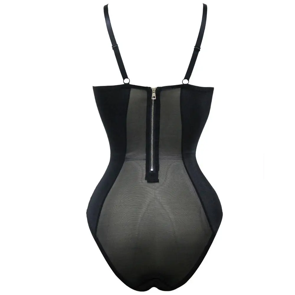 Сексуальное женское однотонное корректирующее боди модное большого размера