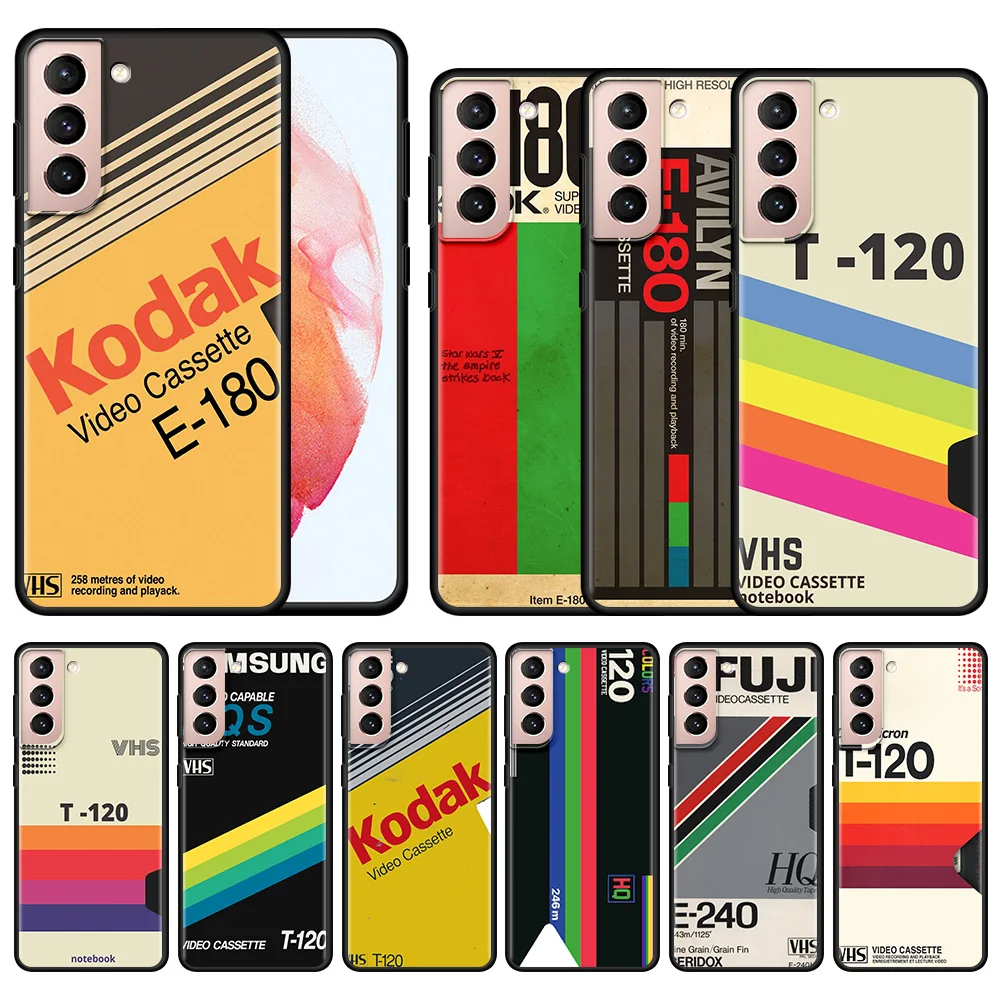 

CellPhone Case For Samsung Galaxy S20 S21 FE Ultra S10 Lite S9 S8 Plus S10e S7 Edge Note 20 9 Bumper Cover Retro VHS Tape