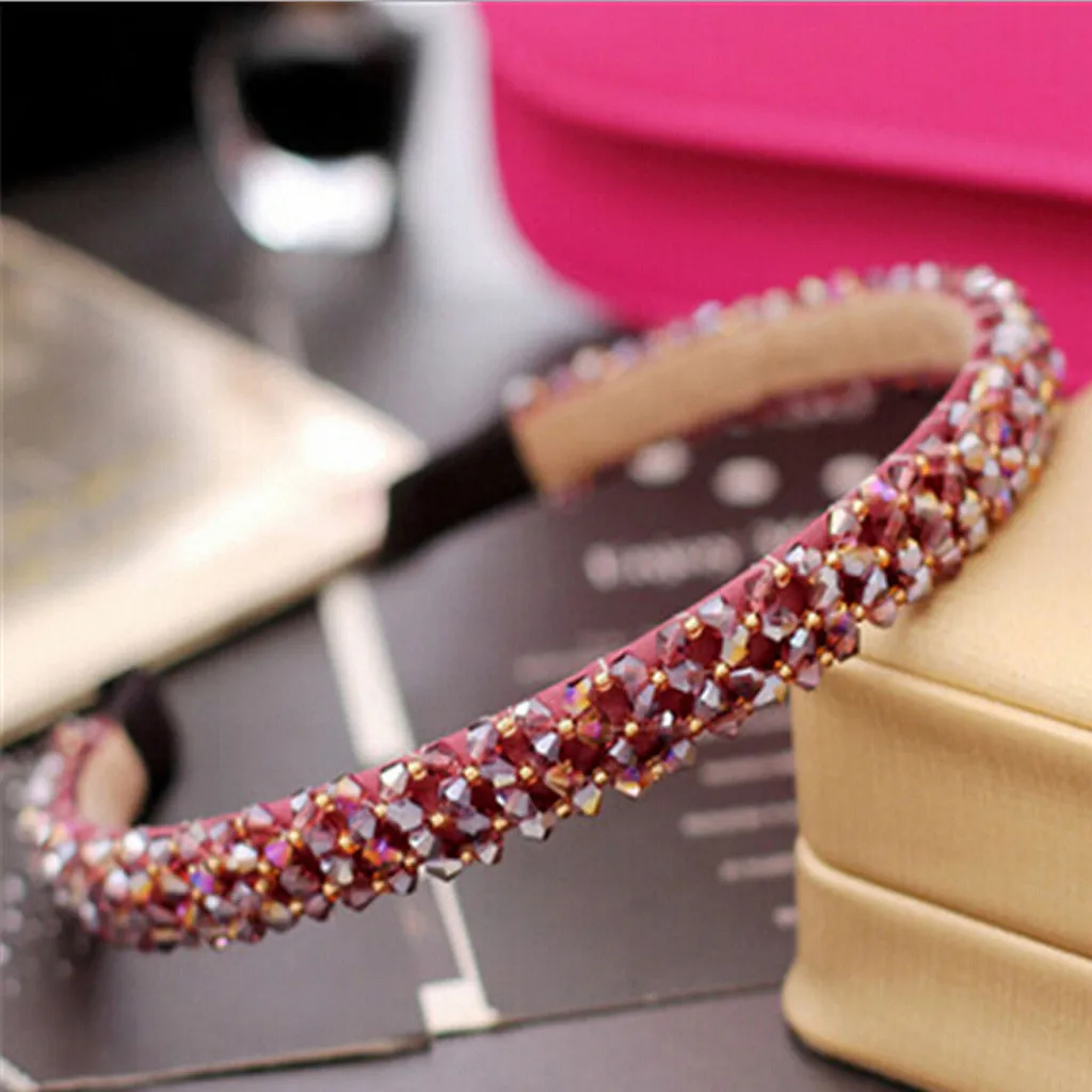 

Women's Rhinestone Hairband Luxury Padded Diamond Crystal Beads Headband Hair Band Christmas Gift Fashion Hair Hoop Party
