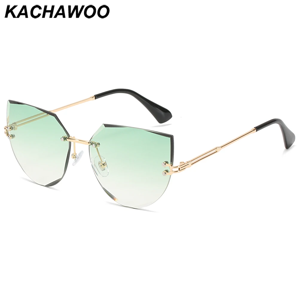 Женские винтажные солнцезащитные очки Kachawoo коричневые синие серые