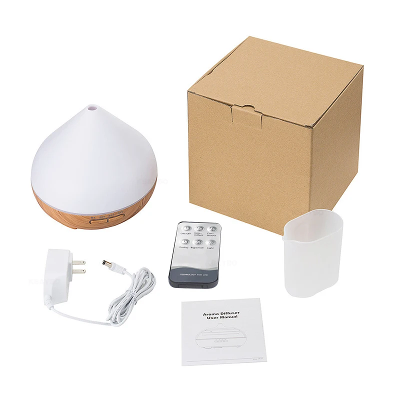 

KBAYBO 300ML Air purifier ultrasonic electric aromatherapy essential oil humidifier aroma diffuser with 7 colors LED lights