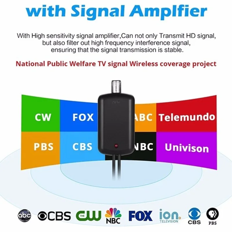 960 миля диапазонная антенна ТВ цифровая HD HDTV 1080p Skywire 4K Antena цифровая-Внутренняя