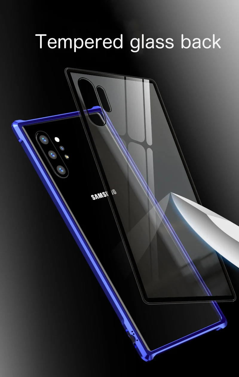 Note10plus, Высококачественная ультратонкая металлическая рамка, закаленное стекло, зеркальная оболочка для samsung galaxy note 10 plus, чехол, крышка, note10+ note10