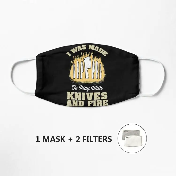 

Я был сделан с ножами и противопожарной маской Pm2.5, велосипедная маска против загрязнения, дышащая маска для рта