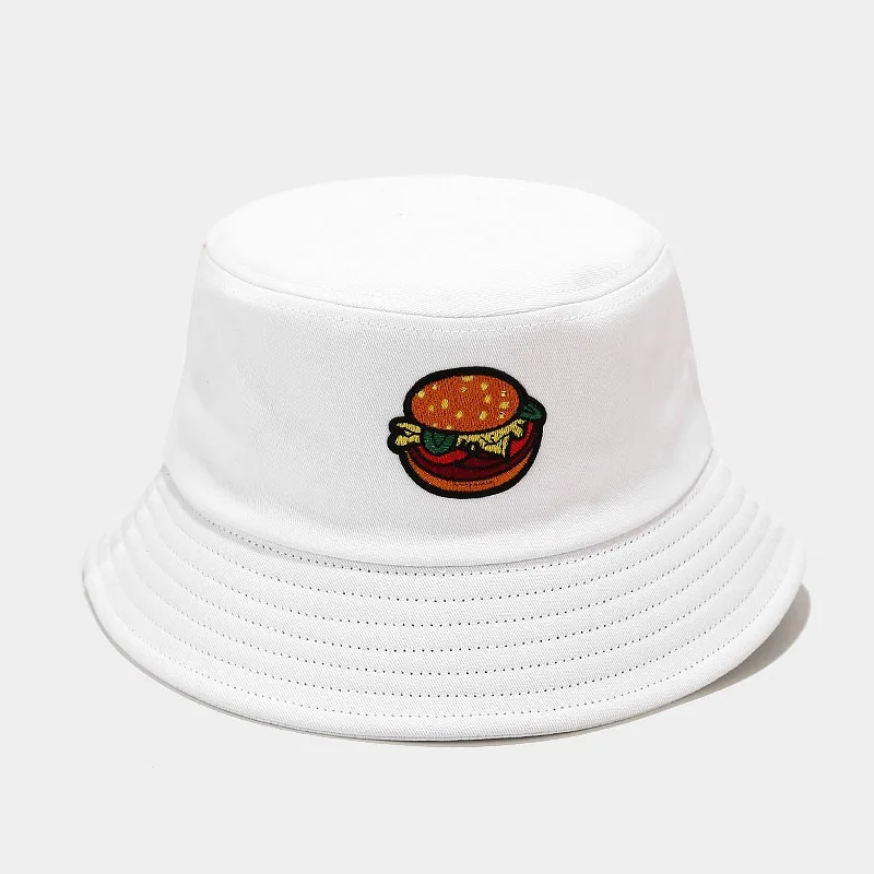 Панама с гамбургерами для мужчин и женщин мультяшная Кепка фаст-фуда уличный