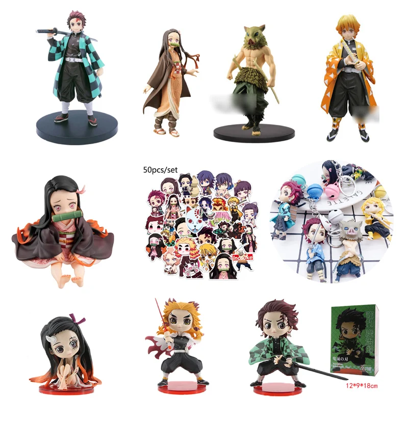 Демон убийца Kimetsu no Yaiba Kamado Tanjirou Nezuko Zenitsu Giyuu ПВХ фигурка Модель Коллекционная