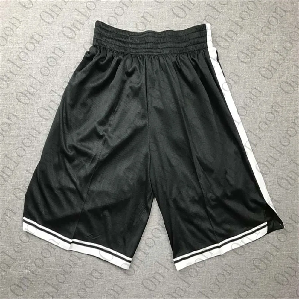 

2021Men's American Basketball Brooklyn Shorts Elastic Belts Black Jerseys