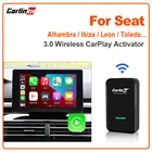 Carlinkit 3.0 беспроводной адаптер Carplay для Seat Alhambra Ibiza Leon Toledo Ateca Arona Tarraco 2016-2022 автоматическое подключение IOS15 Siri