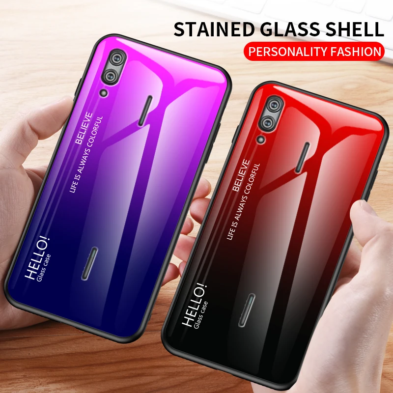 Чехол для Xiaomi Black Shark 2 Pro с градиентным закаленным стеклом жесткий чехол мягкими