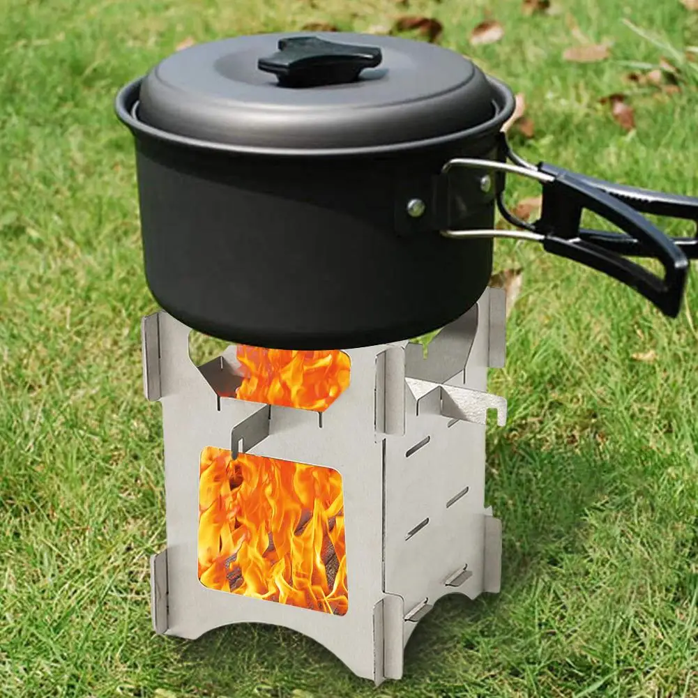 Портативная плита для кемпинга складная горелка из нержавеющей стали уличная