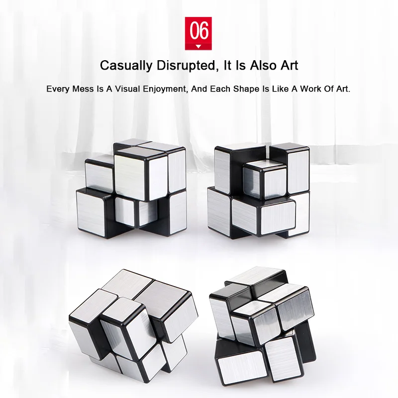 QiYi зеркальный куб 2x2x2 Скорость для Волшебная головоломка Cubo Magico антистресс Нео