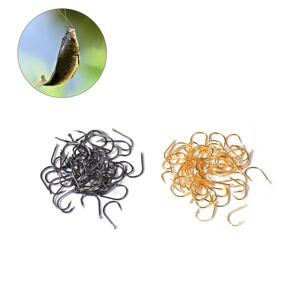 

Lixada Fishing Hooks 600pcs Fish Jig Hooks with Hole Fishing Tackle Box 3# -12# 10 Sizes Carbon Steel Carp Fishing Hook Set