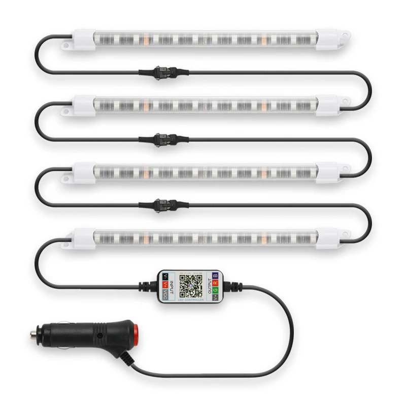 Новые Неоновые Автомобильные светодиодные полосы света RGB атмосферные огни мулт