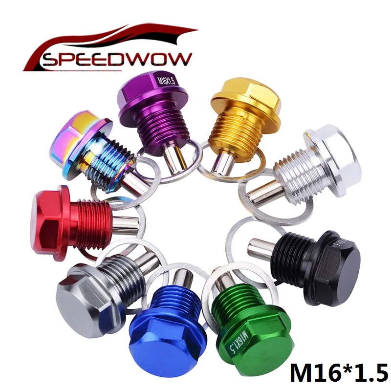 SPEEDWOW M16 * 1 5 Магнитный Гайка масляного поддона масляных пробок гайка магнитного