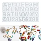 Форма с буквами от A до Z, алфавит и цифры, силиконовая форма, большая Прозрачная форма для смолы, формы для эпоксидной смолы для изготовления ювелирных изделий, подвесок, глиняные формы