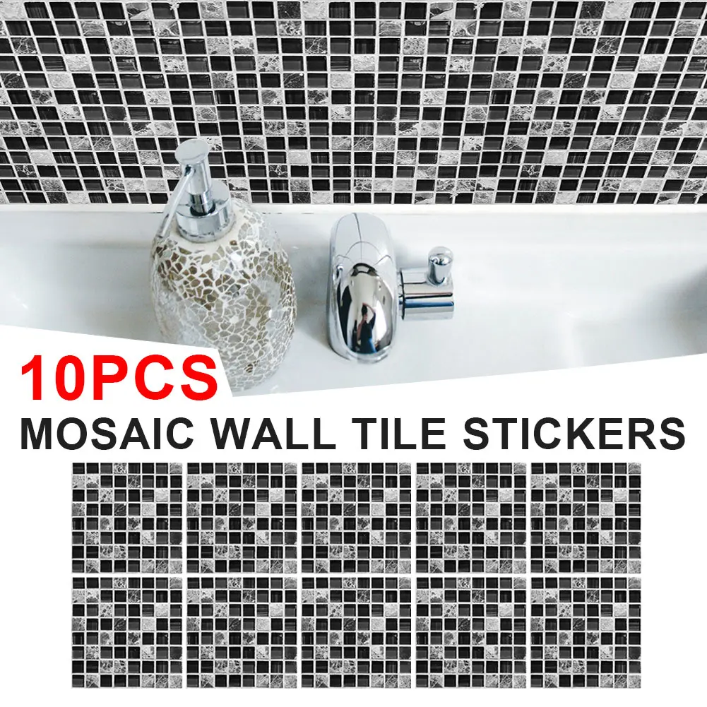 

Mosaic Tile Stickers Self Adhesive Wall Tiles Stickers Home Decor Peel and Stick Backsplash for Kitchen Bathroom