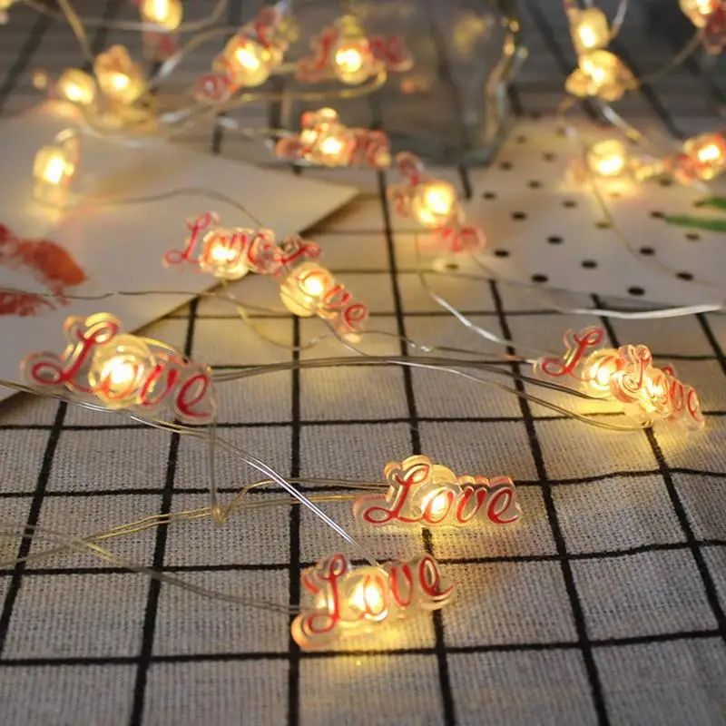 

2m 20 Led Ins Net Red Copper Wire Lamp String Lights For Wedding Birthday Party Home Decoration Star Love Pineapple Fairy Light