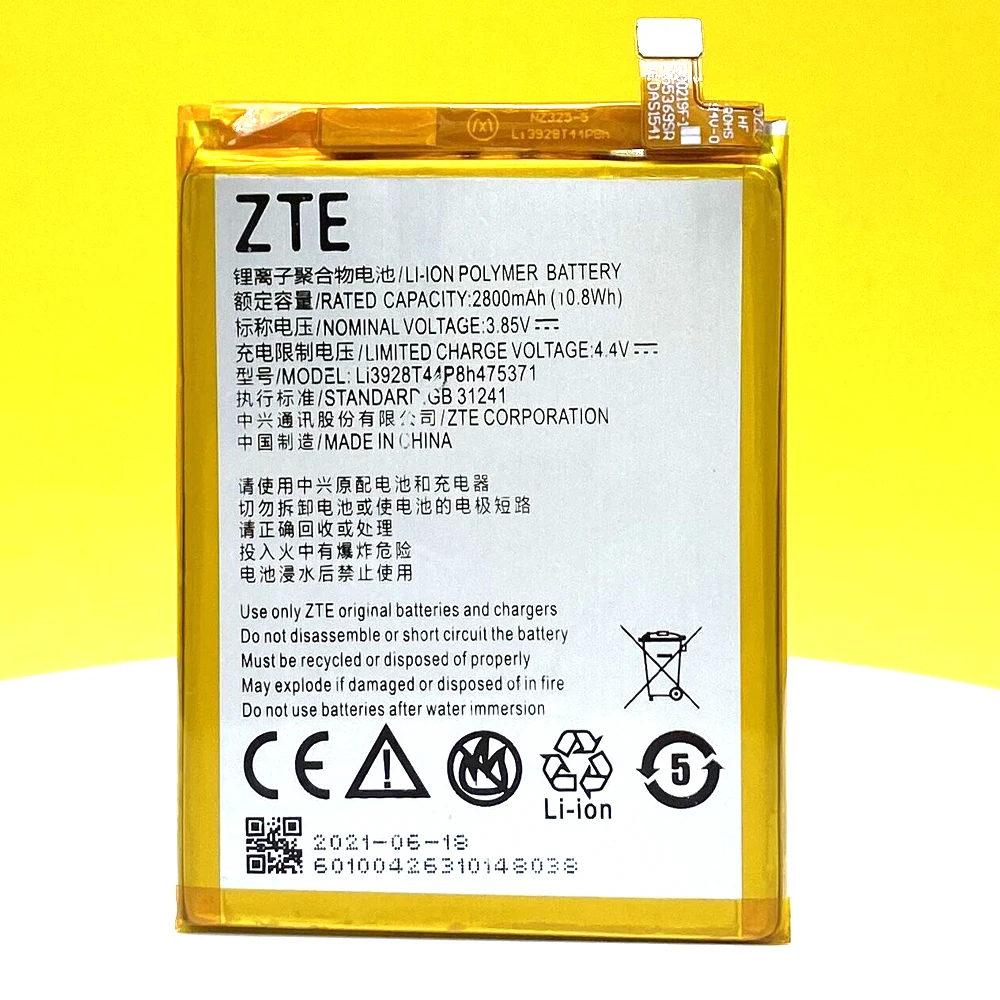 100 new original li3928t44p8h475371 battery for zte blade v8 mini a1 c880 c880u c880a c880s axon b2015 b2016 2800mah phone free global shipping