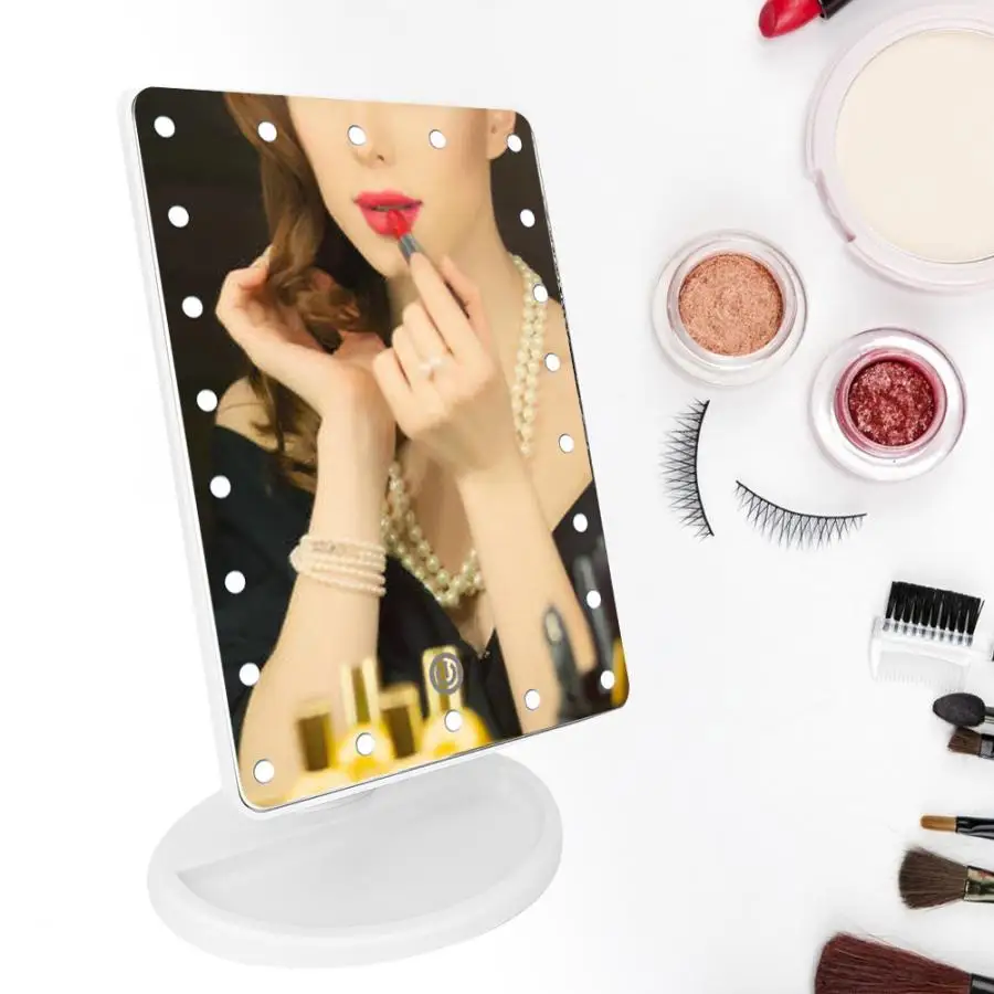 Настольный светодиодный макияж зеркало модный Регулируемый заполняющий свет