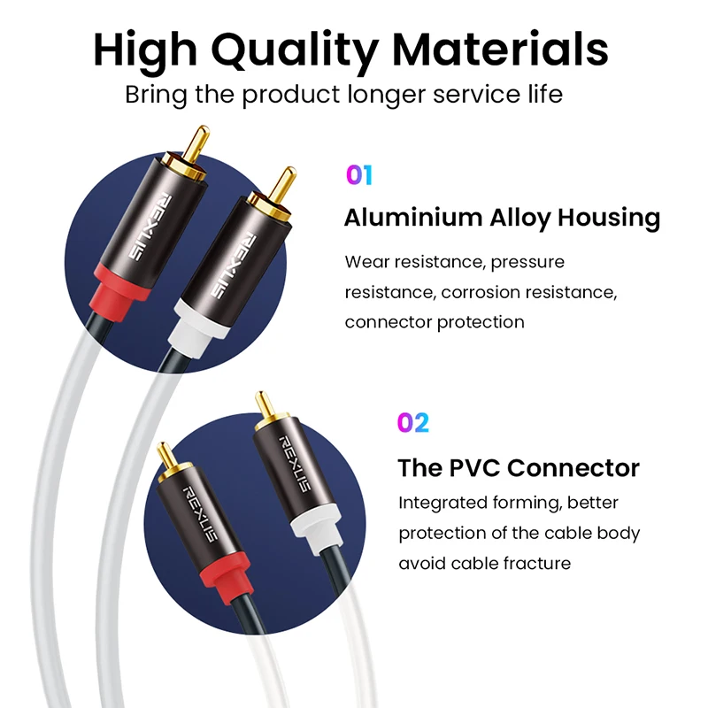 Аудиокабель 2RCA папа-папа 2 RCA папа AV патч-корд усилитель мощности DVD HD плеер