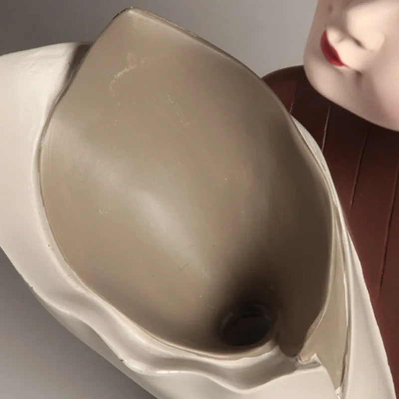 Estatua de florero de mariposa para chica, escultura de resina, Arte Abstracto n&oacute;rdico, accesorios de decoraci&oacute;n para el hogar y sala de estar, regalos-4