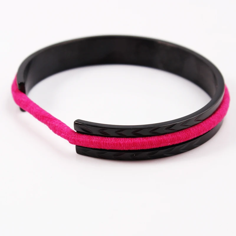 10mm black Розовое золото цвет серебристый цвет открыт манжета браслеты для женщин мужские ювелирные изделия черные браслеты ручные аксессуары регулируемые - Окраска металла: 10mm black
