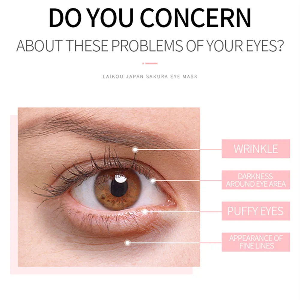 LAIKOU маска для глаз Сакура гель на основе гиалуроновой кислоты накладки уход за