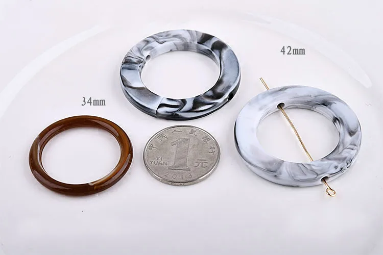 DIY Имитация бирюзового нефрита ювелирные аксессуары небольшой круг отверстие