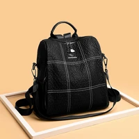genuine leather stylish large capacity casual anti theft backpack high quality women backpacks fashion luxury female travel bags