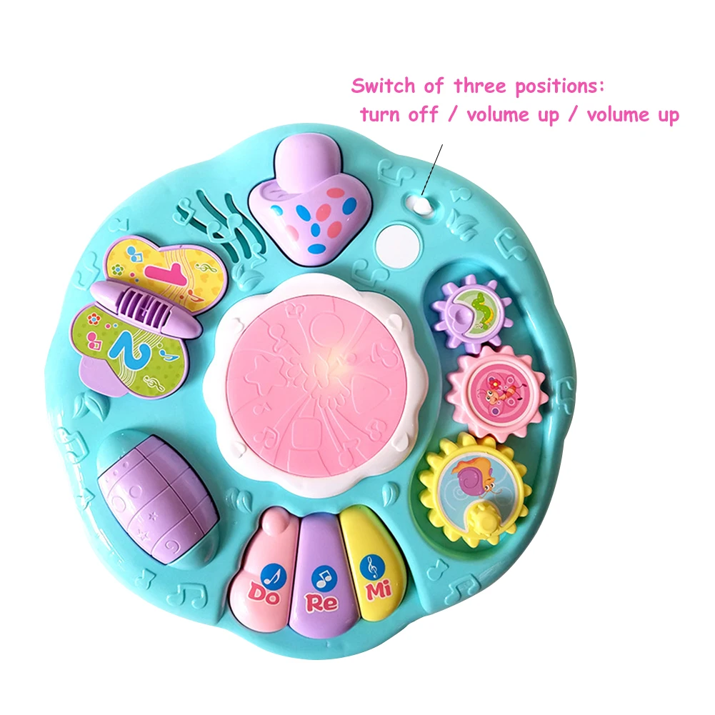 

Baby Montessori Musical Learning Toys Early Education Music Activity Center Game Table Toddlers Toys With Lighting & Sound