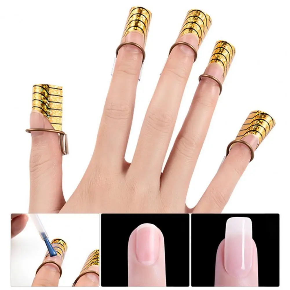 

10Pcs/Set Nail Form C-Curve Clip Exquisite Foldable Manicure DIY UV Gel Extension Nail Form for Nail