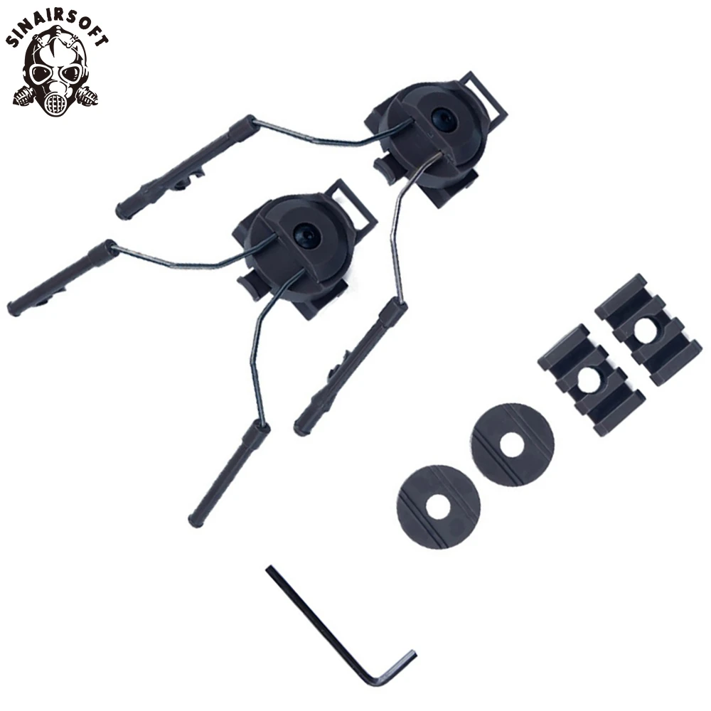 

Tactical Fast Rail Mounts Headset Rail Adapter Headset Holder Set Shooting Military Helmet Suspension Bracket Airsoft Paintball