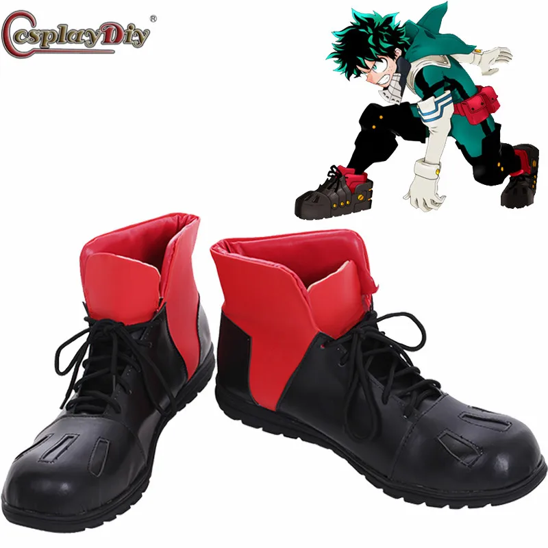 Cosplay вольтрон Boku No Hero Academy 3 обувь Izuku Midoriya Косплей Костюм Деку обувь My Hero Academy красные ботинки на заказ