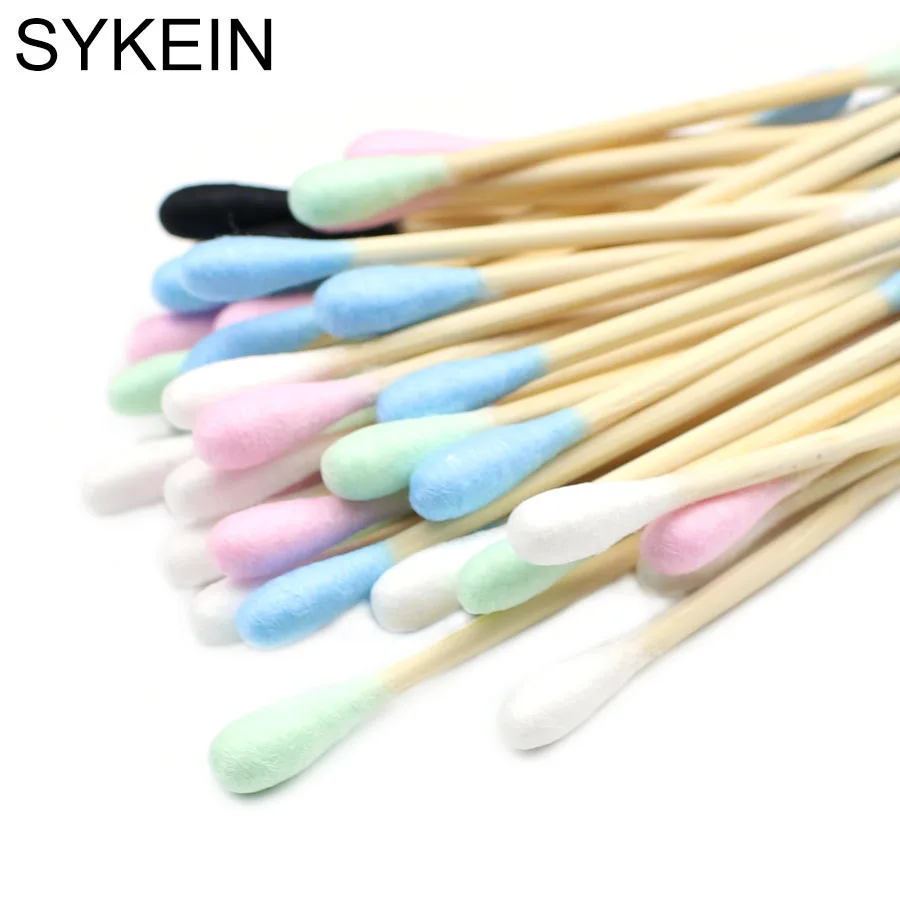 

200PCS/Box Double Head Cotton Swab Women Makeup Cotton Buds Tip For Wood Sticks Nose Ears Cleaning Health Care Tools