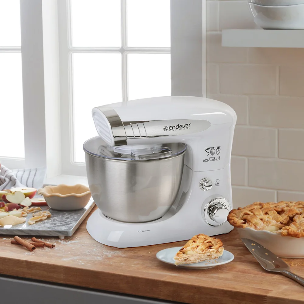 Миксер планетарный Endever Sigma-19 чаша из нержавеющей стали прозрачная крышка |