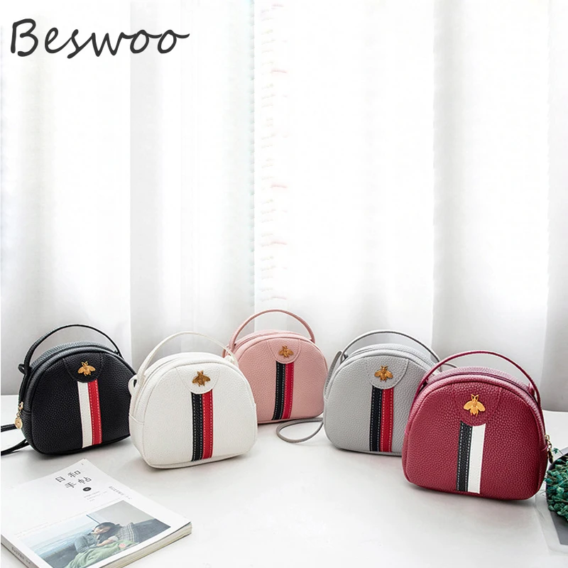 

New Hot Sale Bags for Women Fashion Litch Print Leather Shoulder Bag Solid Zipper Travel Phone Bag Casual Designer Handbags 2021