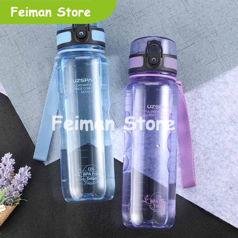 Пластик спортивные бутылки воды 350/500 мл рисунок плодов лимона шейкер для чая