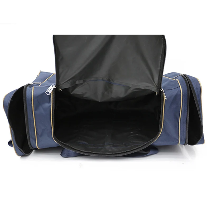 Unisex Simple Fashion Travel Luggage Bags Foldable Oxford Sports Bag Large Capacity Portable Handbag Black Blue Green XA282F