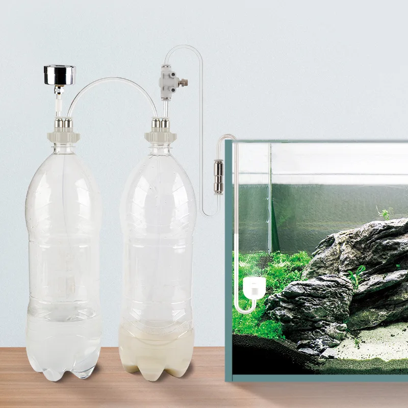 

Система генератора CO2 DIY для аквариума, комплект с регулировкой давления воздуха, рассеиватель водяных растений, аквариумов