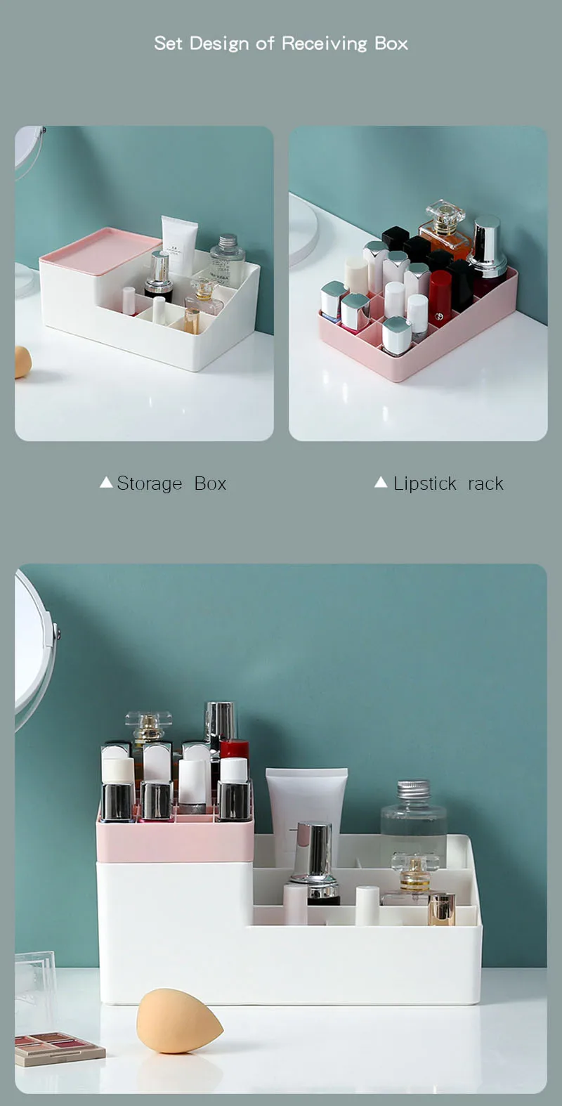 YiCleaner, пластиковая косметичка, органайзер для хранения косметики, настольный чехол для хранения губной помады, лака для ногтей, держатель для кистей, коробки для ванной комнаты