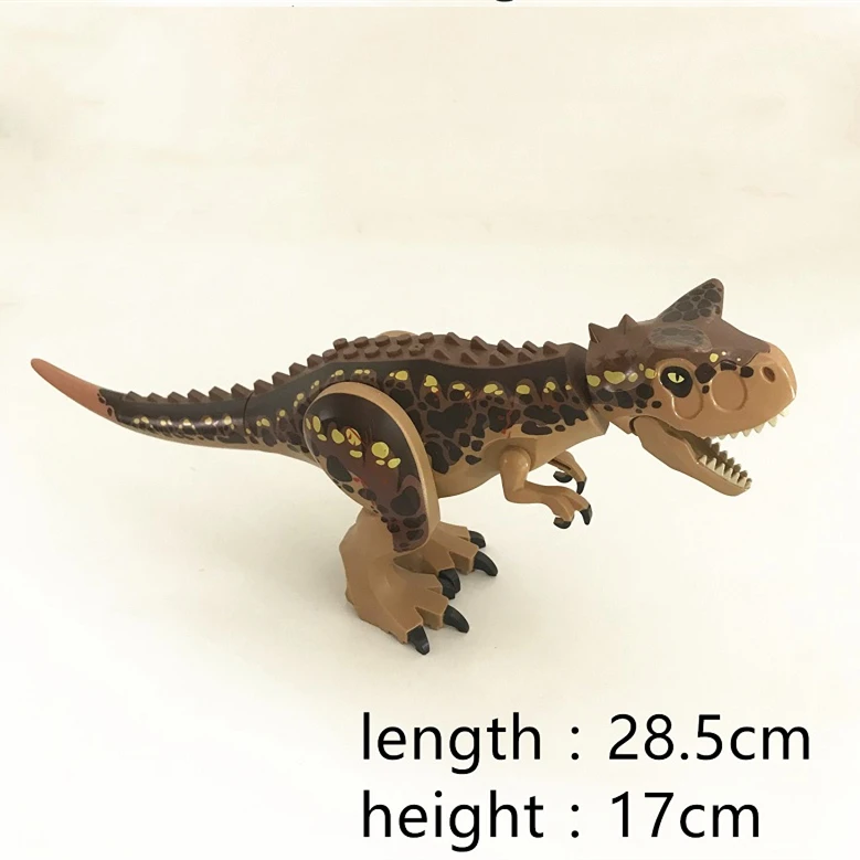 Строительные блоки парк и мир Юрского периода carnotaurus большие динозавры 28 см длина