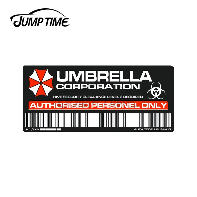 JumpTime 13 x 6.8cm UMBRELLA CORP AUTHORIZATION ACCESS STICKER VAN Bumper Window Car Stickers Waterproof Decal Vinyl Wrap | Автомобили и